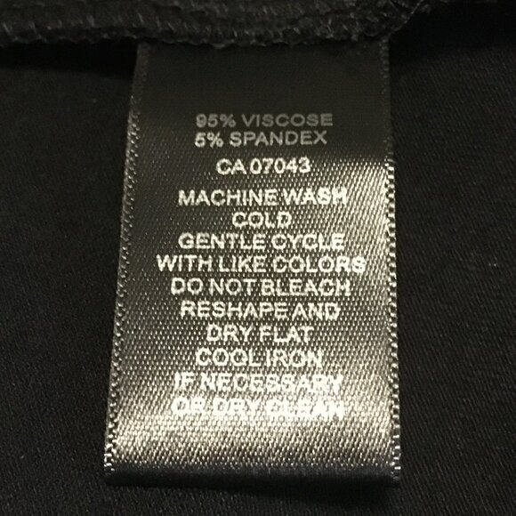 Cupio Black Viscose Button Up Short Sleeve Tee Blouse Soft Knit M EUC - Picture 8 of 14